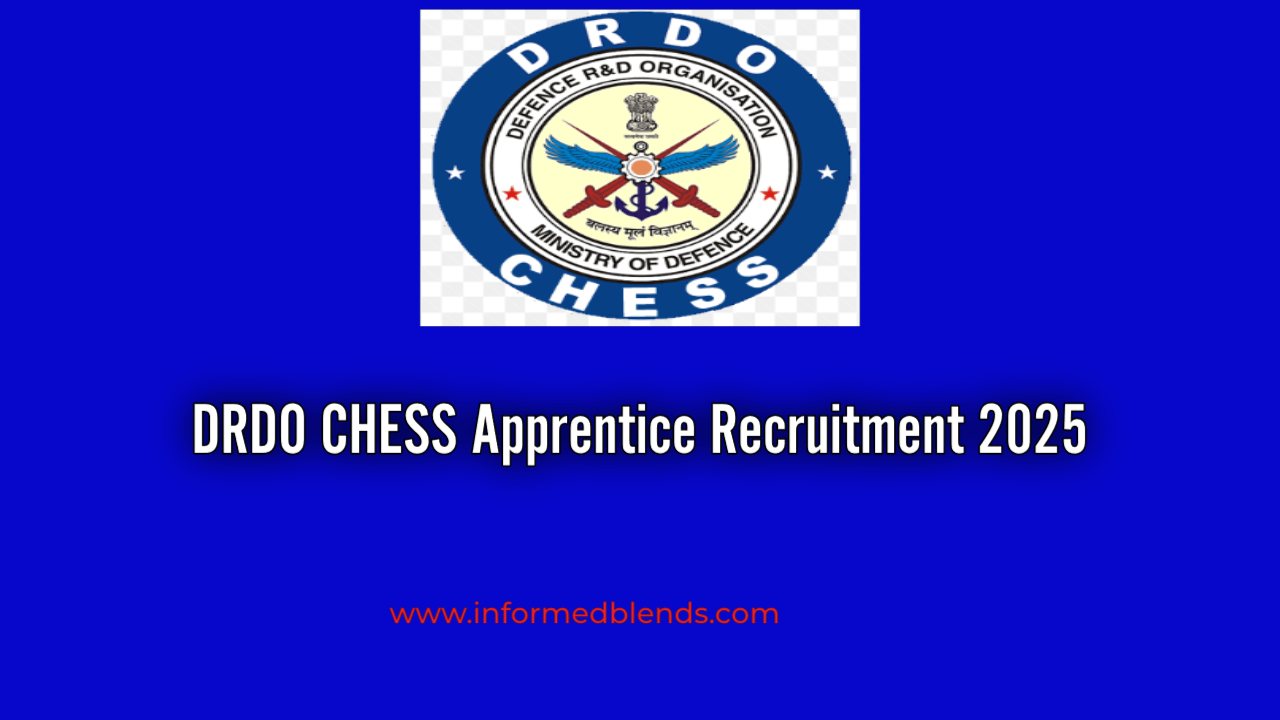 DRDO chess apprentice recruitment 2025