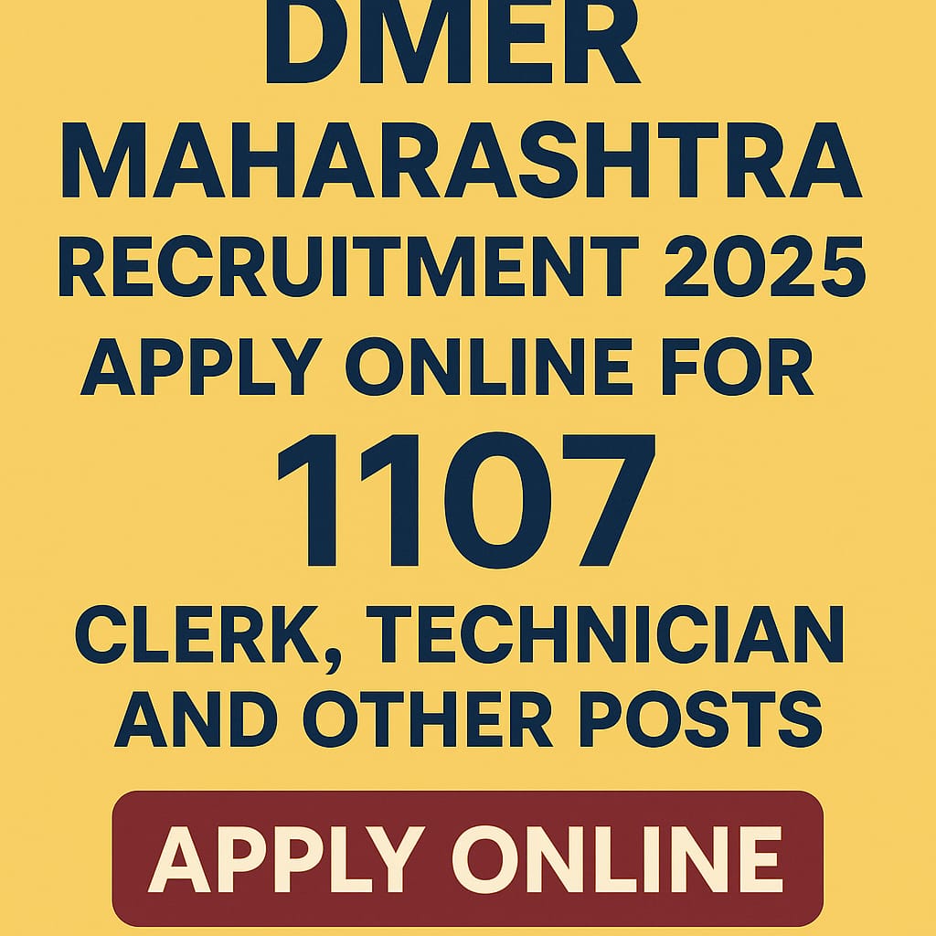 DMER Maharashtra recruitment 2025