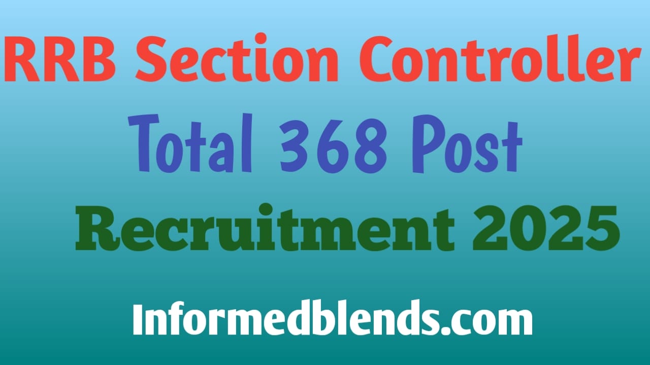 RRB section controller recruitment 2025