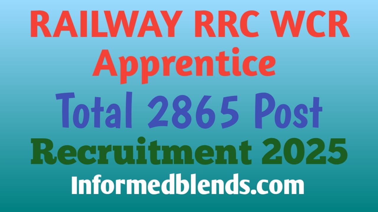 Railway RRC WCR Apprentice Recruitment 2025