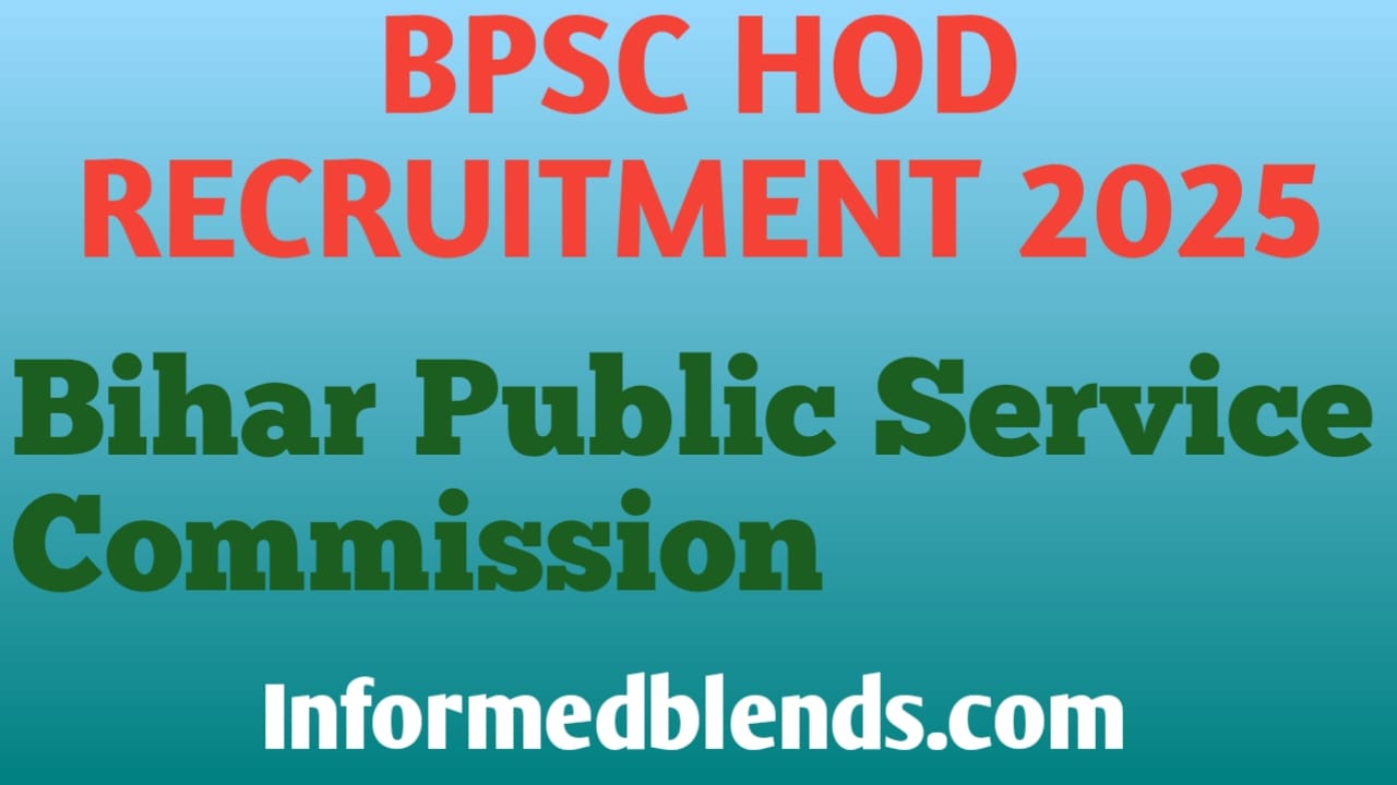 BPSC HOD Recruitment 2025