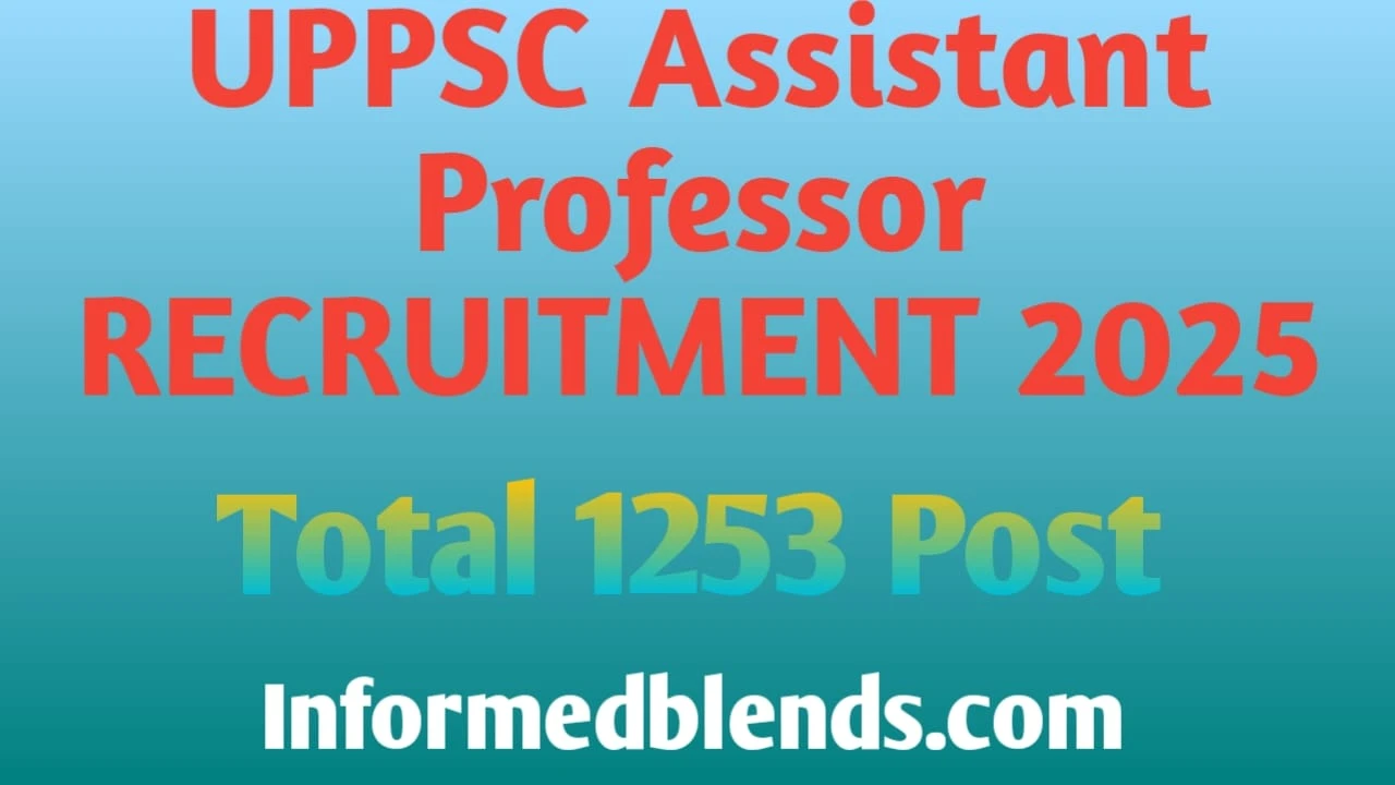 UPPSC Assistant Professor Recruitment 2025