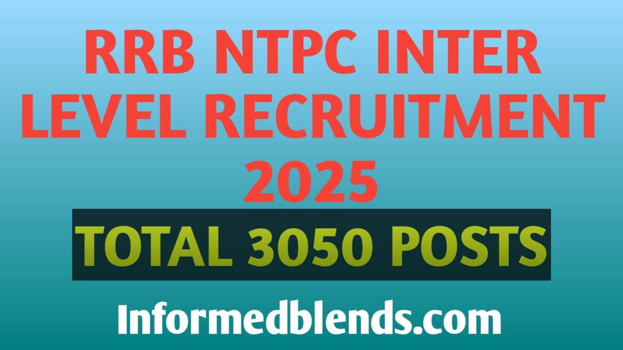 RRB NTPC Inter Level Recruitment 2025