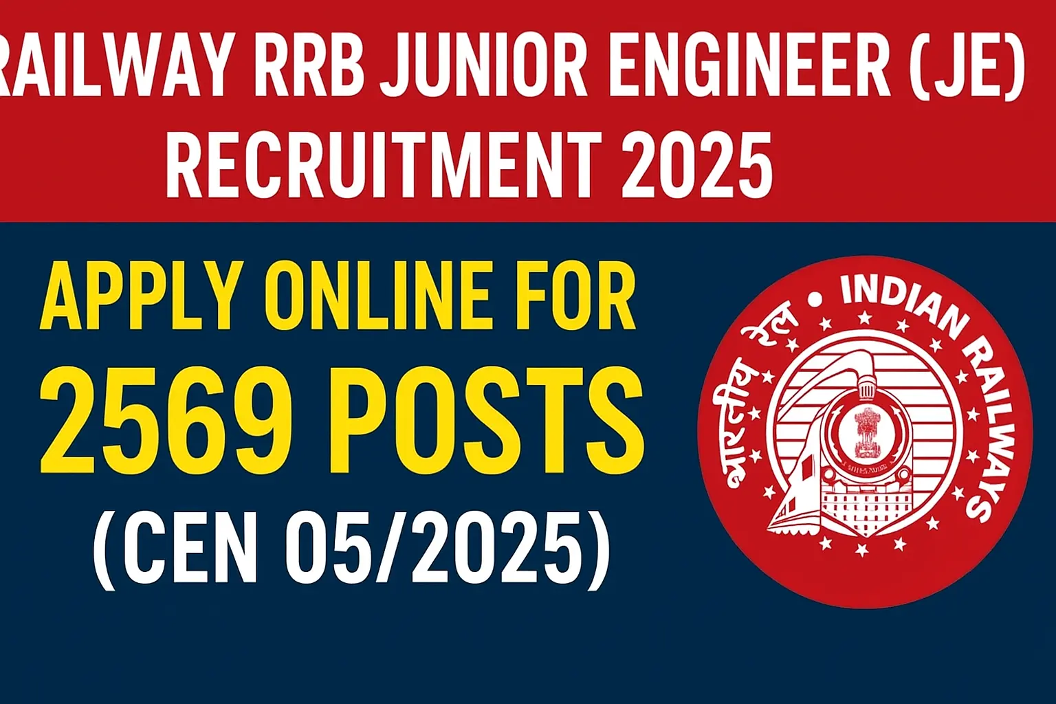 Railway RRB Junior Engineer JE Recruitment 2025